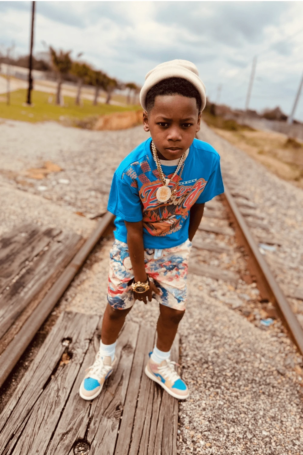 Kids Ibiza Lounge Shorts (Coral) - Image 2