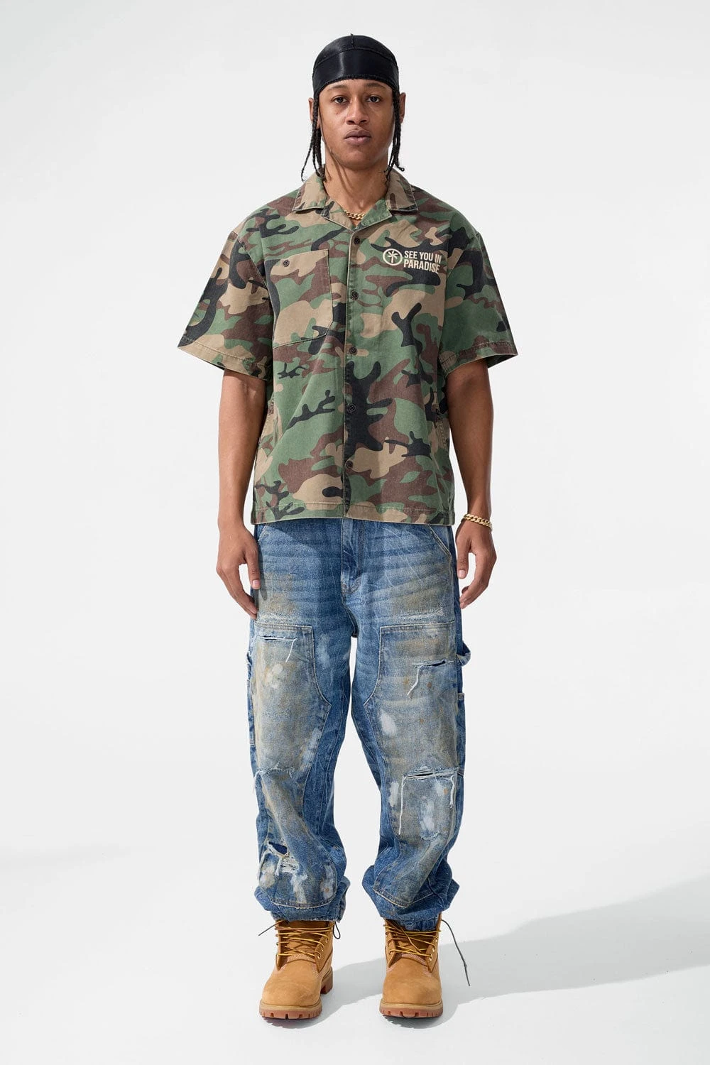 SYIP Vintage S/S Work Shirt (Vintage Camo) - Image 3