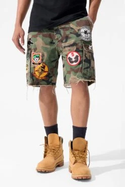 Retro - War Angel Cargo Shorts (Vintage Camo)