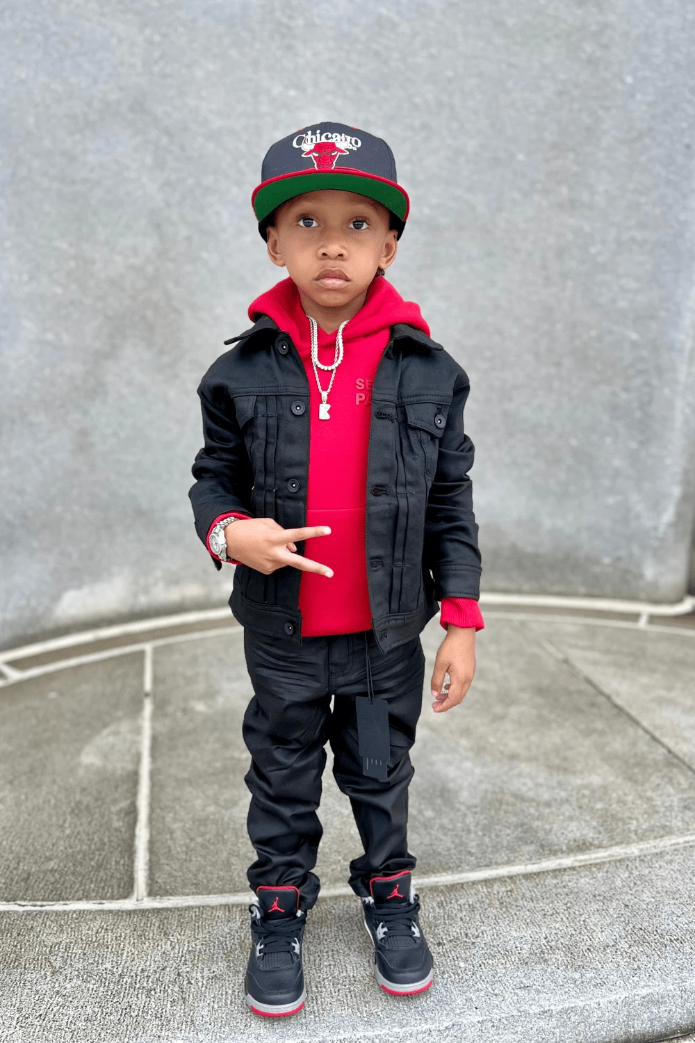 Kids Stacked Tribeca Twill Pants (White) - Image 2