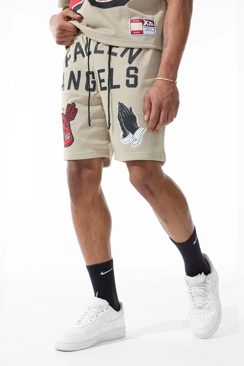 Retro - Fallen Angels Mesh Shorts (Khaki)