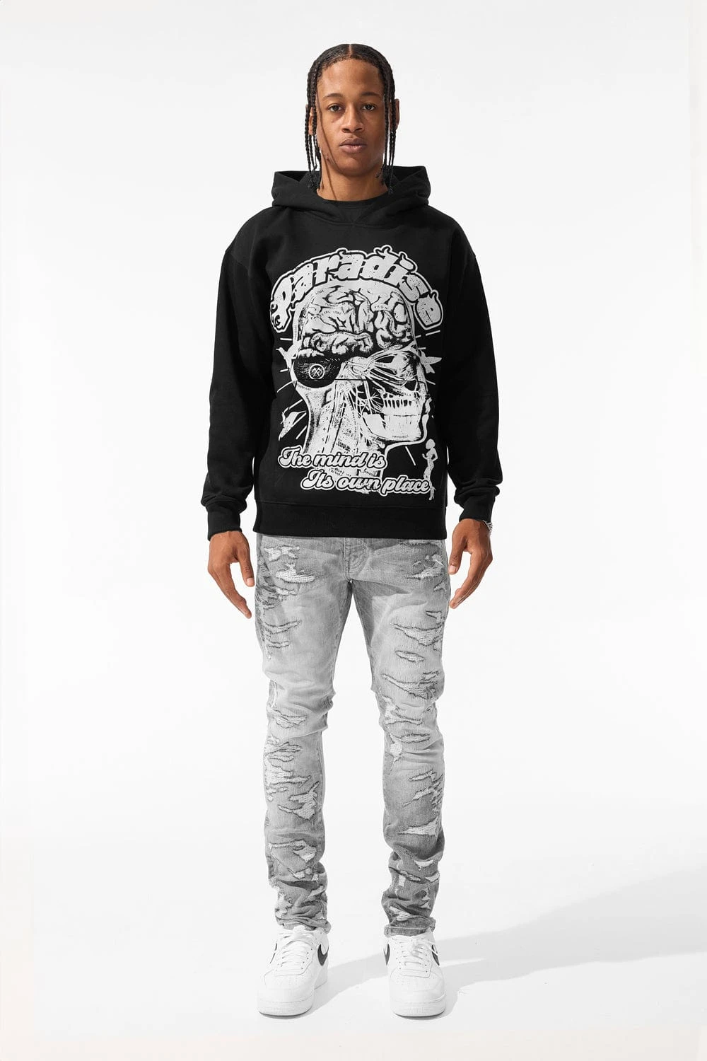 Cranial Paradise Pullover Hoodie (Black) - Image 3