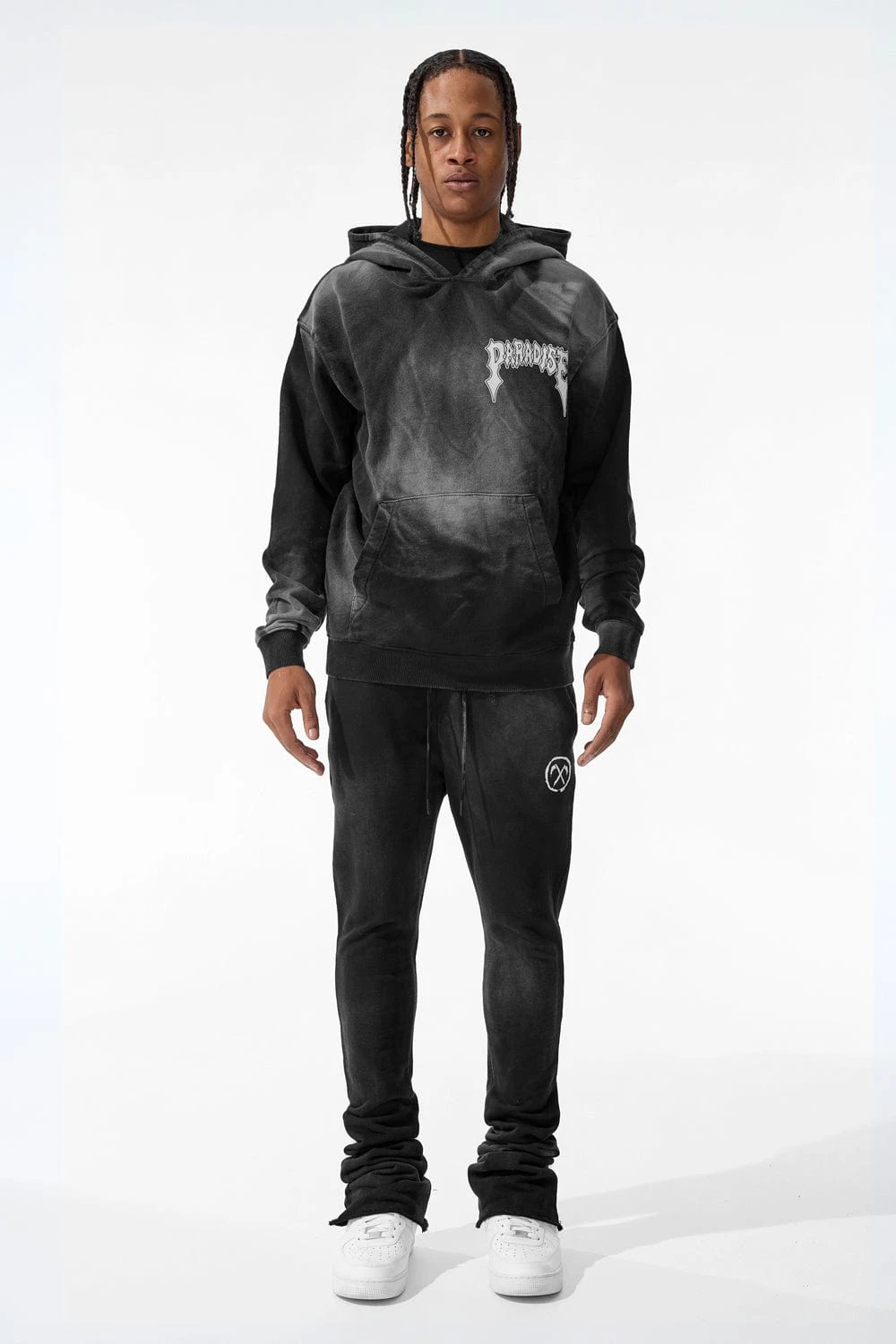 Afterlife Stacked Sweatpants (Black Shadow) - Image 3