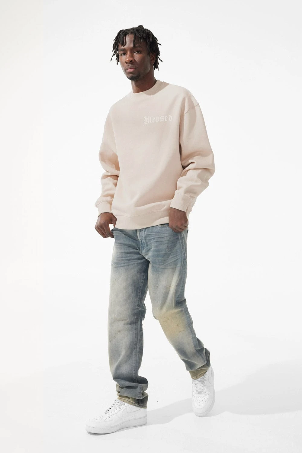 Blessed Crewneck Sweatshirt (Khaki) - Image 3