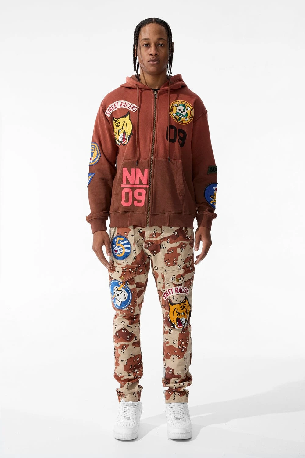 War Report Zip Up Hoodie (Chocolate) - Image 3