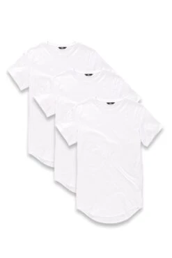 BIG MEN'S SCALLOP T-SHIRT 3 PACK BUNDLE (WHITEOUT)