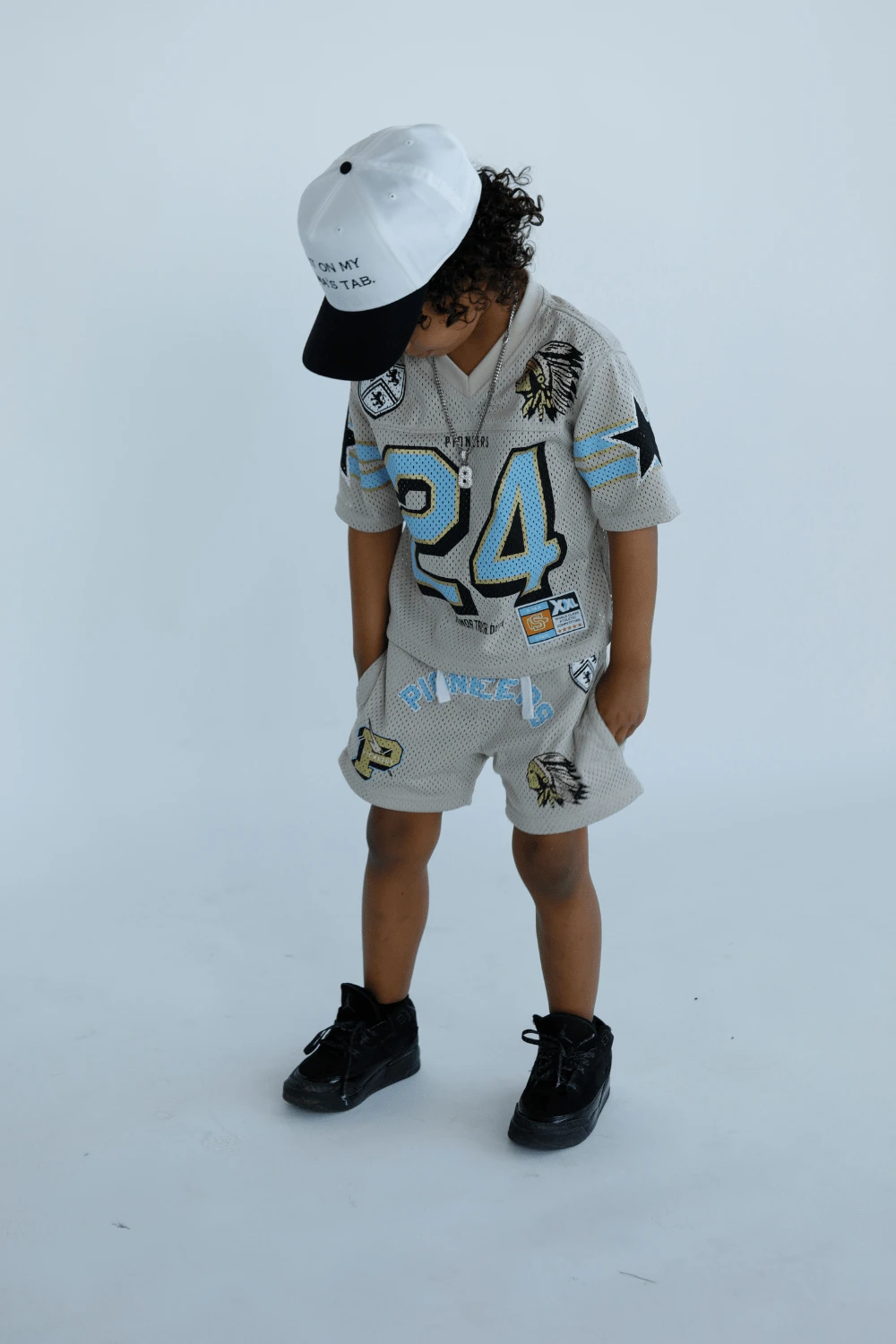 Kids Pioneer Mesh Shorts (Cream) - Image 2