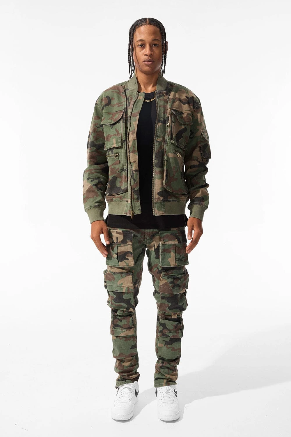 Camo Mercenary Bomber Jacket (Vintage Camo) - Image 3