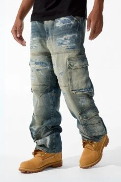 Brian - Blue Collar Cargo Denim (Desert Storm)