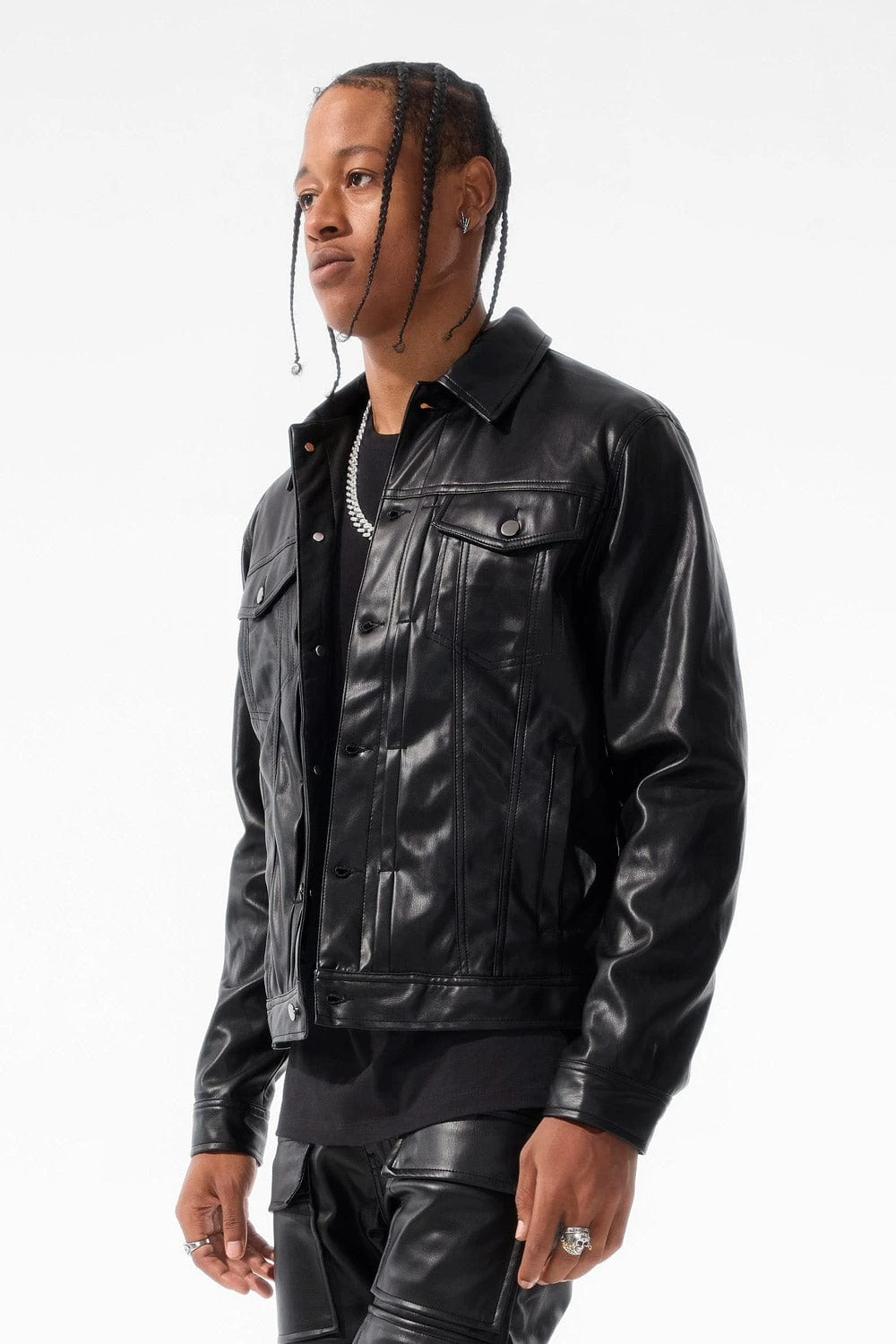 Thriller Trucker Jacket (Black) - Image 2