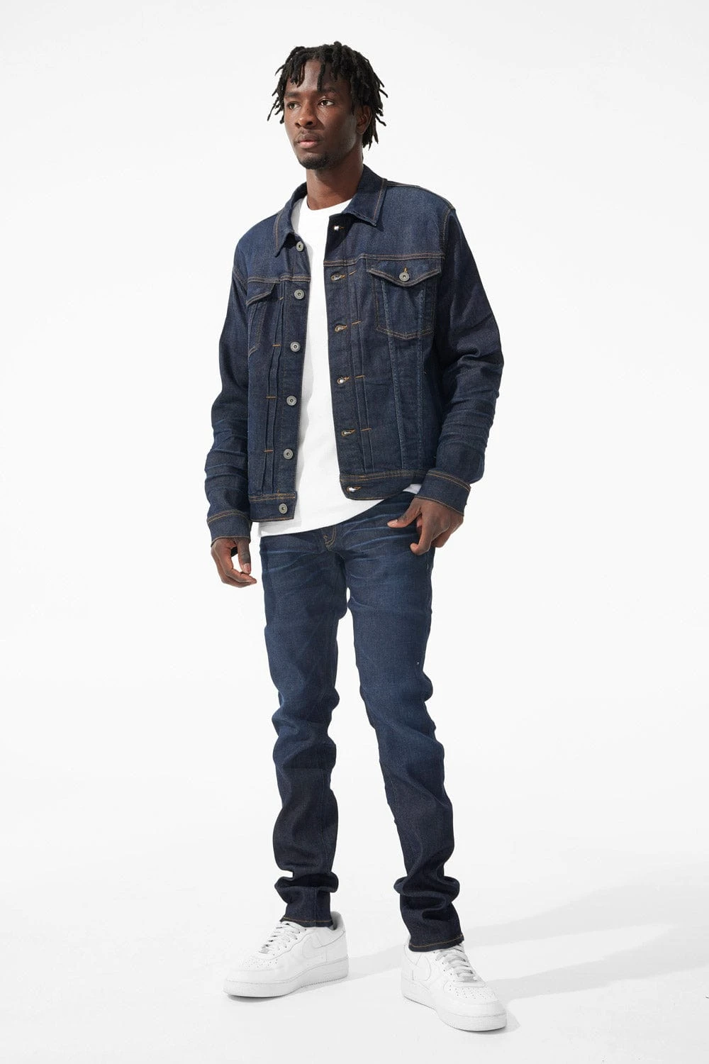 Gaucho Denim Trucker Jacket (Dark Indigo) - Image 2