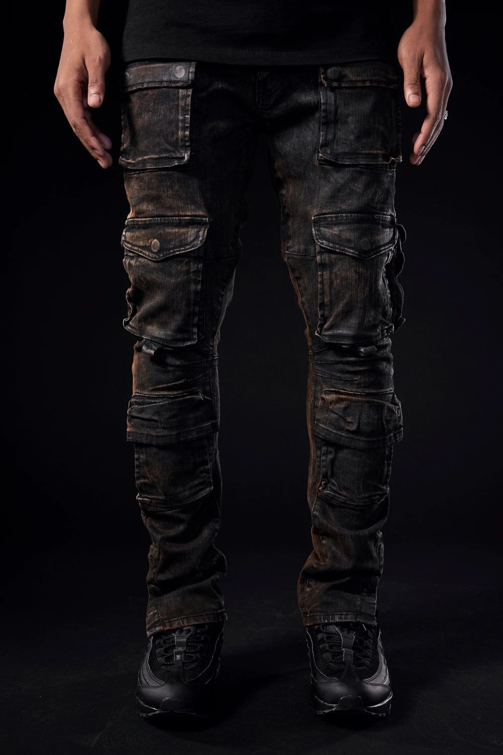 Sean - Carbon Cargo Denim (Black Copper Wash) - Image 3