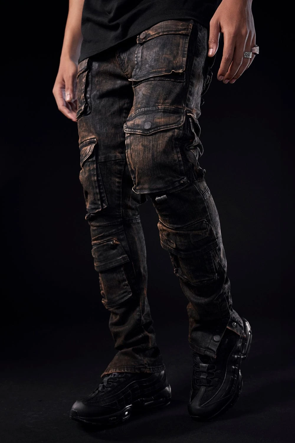 Sean - Carbon Cargo Denim (Black Copper Wash) - Image 2