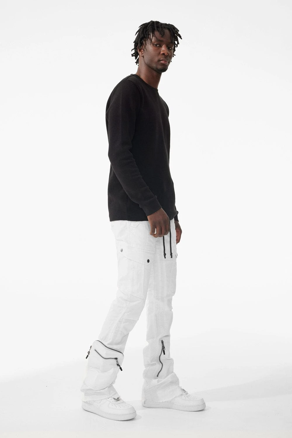 Martin Stacked - Aviation Cargo Pants (Bone) - Image 3