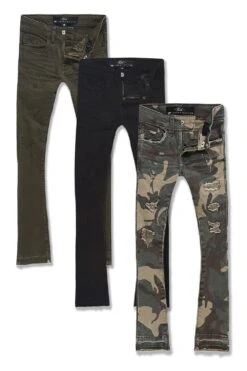 Kids Stacked Tribeca Twill Pants 3 Pack #1