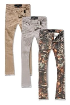 Kids Stacked Tribeca Twill Pants 3 Pack #2