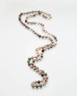 Pink Zebra Beaded Necklace
