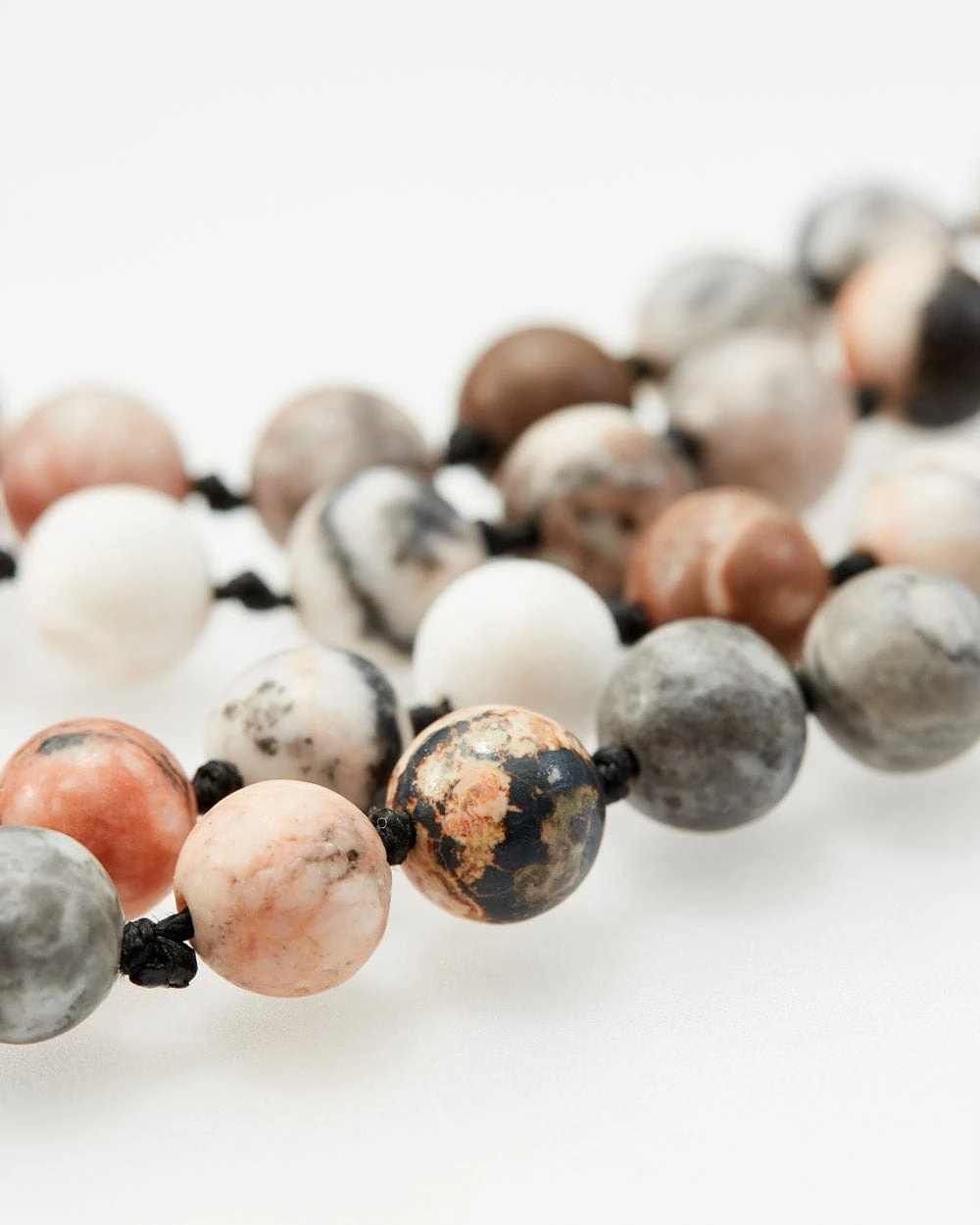 Pink Zebra Beaded Necklace - Image 3