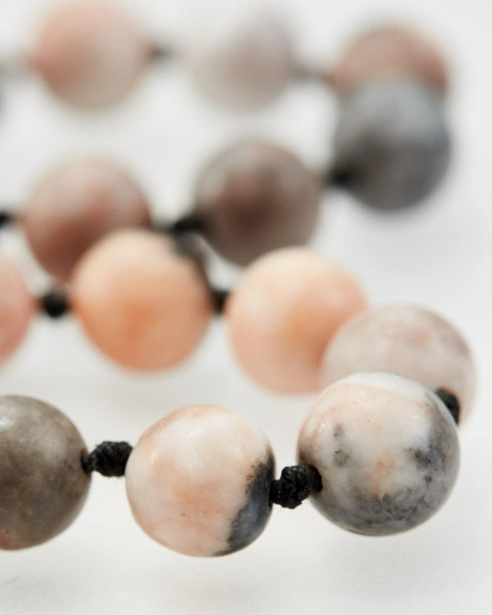 Pink Zebra Beaded Necklace - Image 2