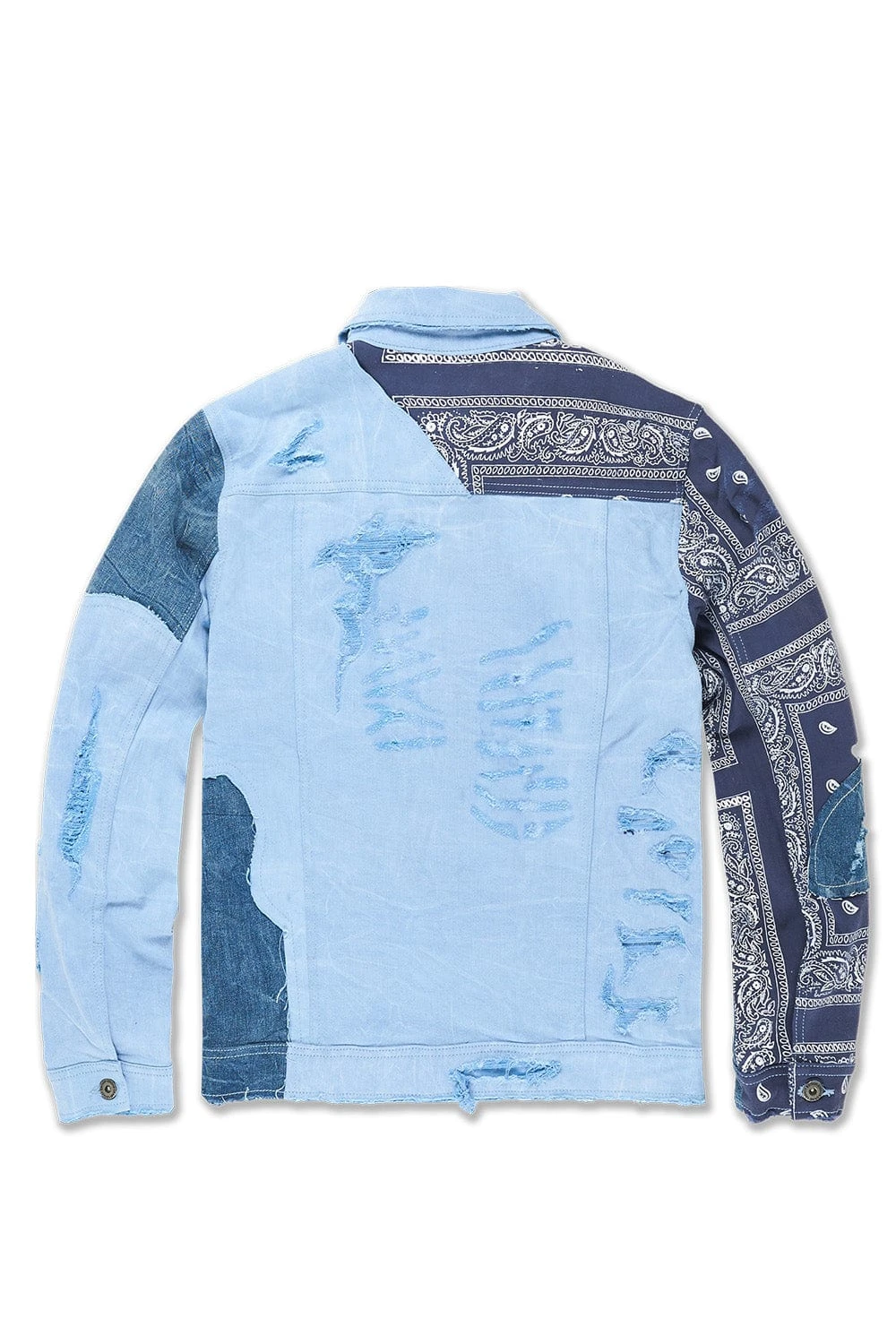 Big Men's Paisley Denim Trucker Jacket (Colts) - Image 2