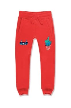 Kids Beast Jogger Sweatpants (Red)