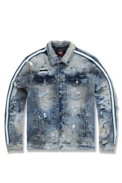 Sparta Striped Denim Jacket (University Blue)