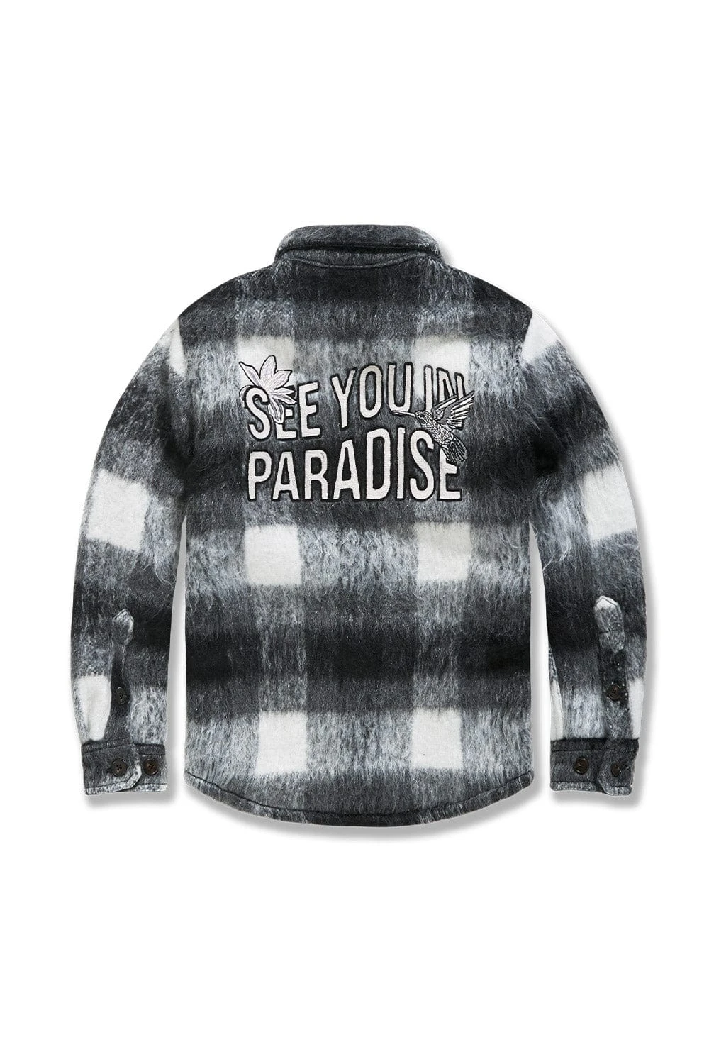 Kids See You In Paradise Flannel Shacket (Black) - Image 2