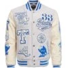Big Men's All American Varsity Jacket (Stone)