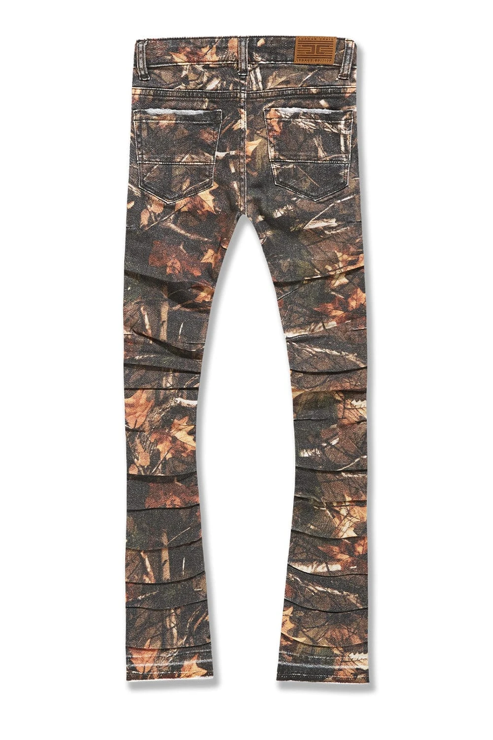 Kids Stacked Ripple Effect Pants (Timber Shade) - Image 2