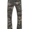 Kids Stacked Ripple Effect Pants (Woodland)