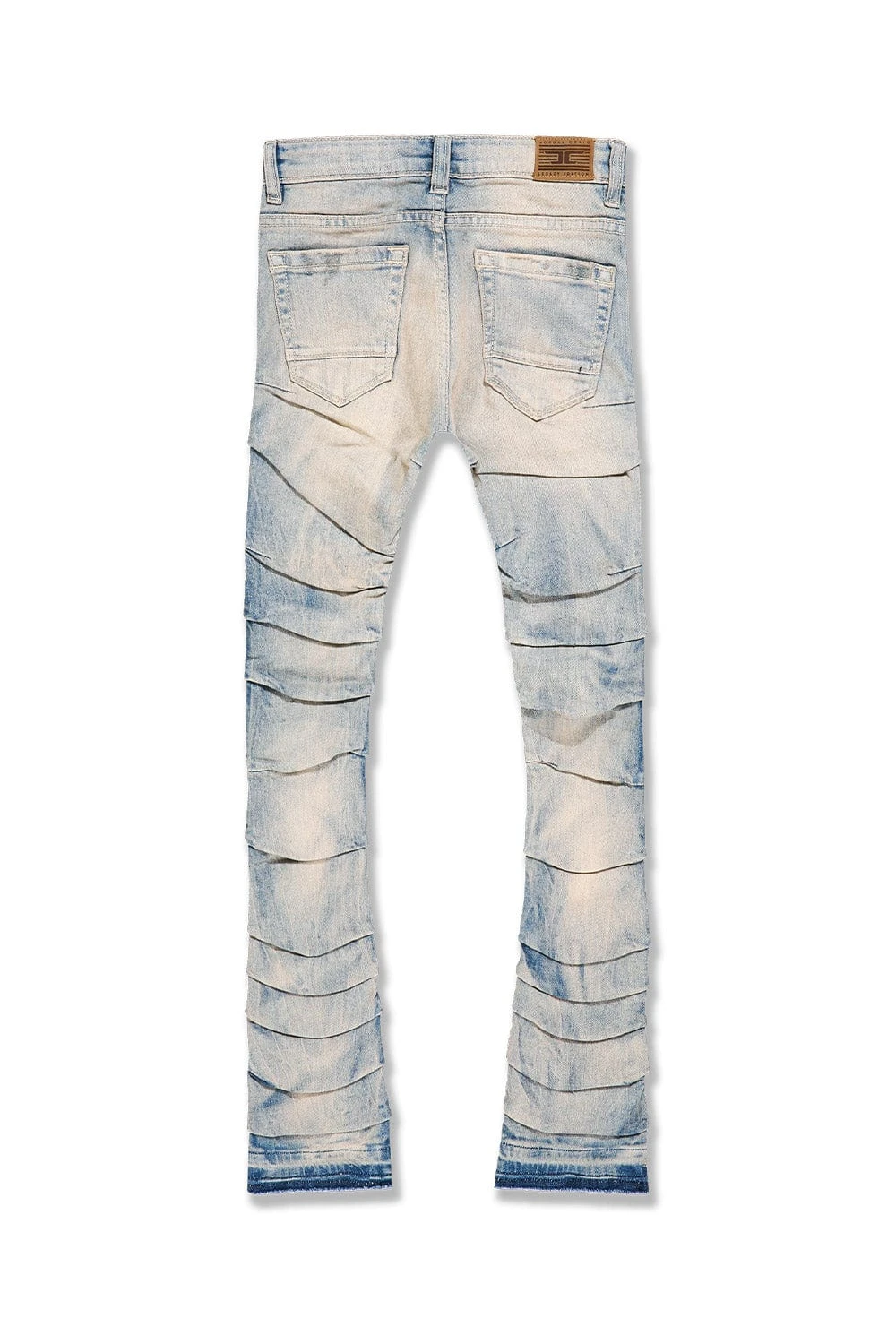Kids Stacked Ripple Effect Denim (Cream Wash) - Image 2