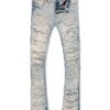 Kids Stacked Ripple Effect Denim (Cream Wash)