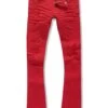 Kids Stacked Tribeca Twill Pants (Red)